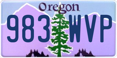 OR license plate 983WVP