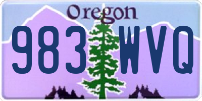 OR license plate 983WVQ