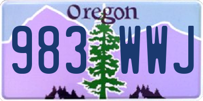 OR license plate 983WWJ