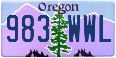 OR license plate 983WWL