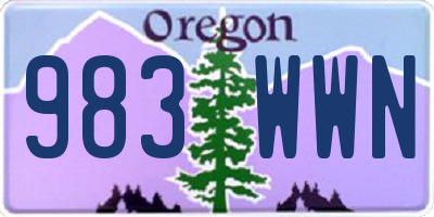 OR license plate 983WWN
