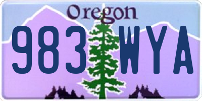 OR license plate 983WYA