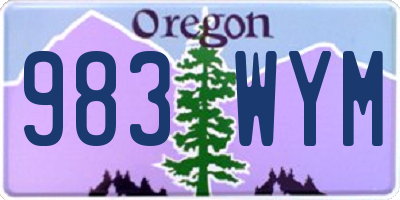 OR license plate 983WYM