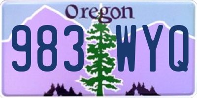 OR license plate 983WYQ