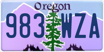 OR license plate 983WZA