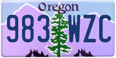 OR license plate 983WZC