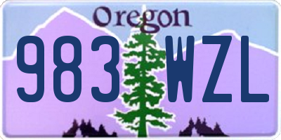 OR license plate 983WZL