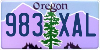 OR license plate 983XAL