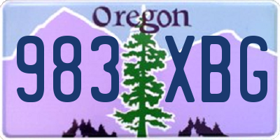 OR license plate 983XBG