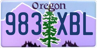 OR license plate 983XBL