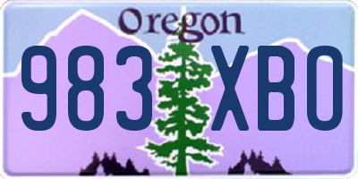 OR license plate 983XBO