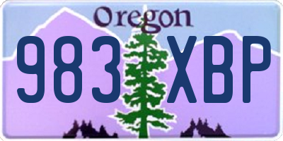 OR license plate 983XBP
