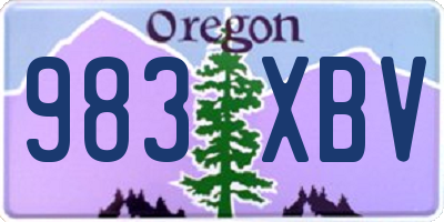 OR license plate 983XBV
