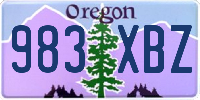 OR license plate 983XBZ