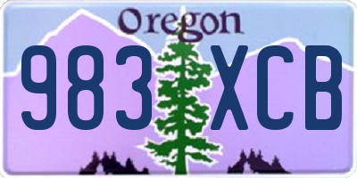 OR license plate 983XCB
