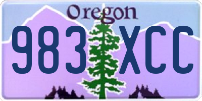 OR license plate 983XCC