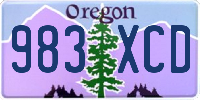OR license plate 983XCD