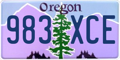 OR license plate 983XCE