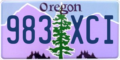 OR license plate 983XCI
