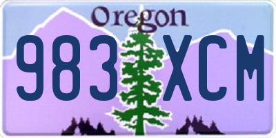 OR license plate 983XCM