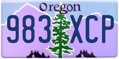 OR license plate 983XCP