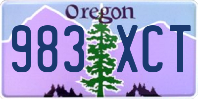 OR license plate 983XCT