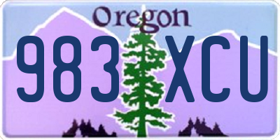 OR license plate 983XCU