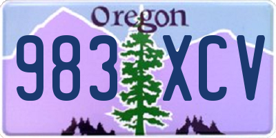OR license plate 983XCV