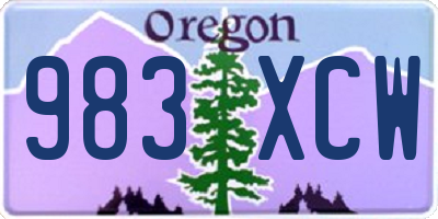 OR license plate 983XCW