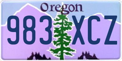 OR license plate 983XCZ