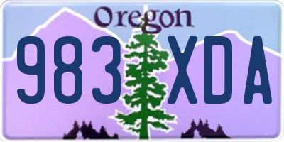 OR license plate 983XDA