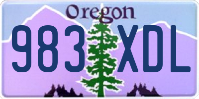 OR license plate 983XDL