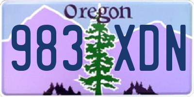 OR license plate 983XDN