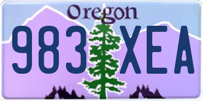 OR license plate 983XEA