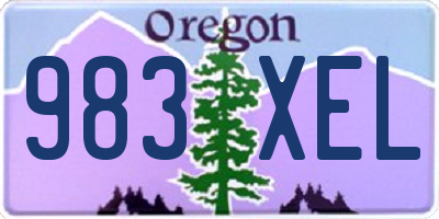 OR license plate 983XEL