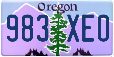 OR license plate 983XEO