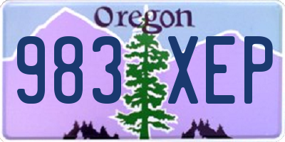 OR license plate 983XEP