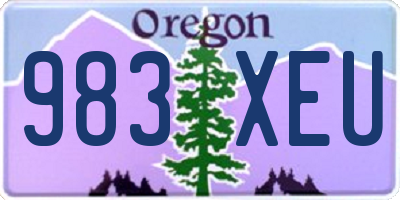OR license plate 983XEU