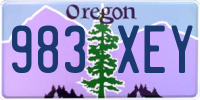 OR license plate 983XEY