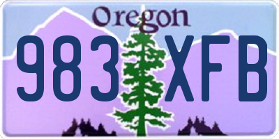 OR license plate 983XFB