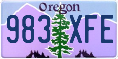 OR license plate 983XFE