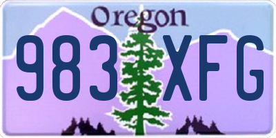 OR license plate 983XFG