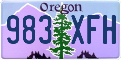 OR license plate 983XFH