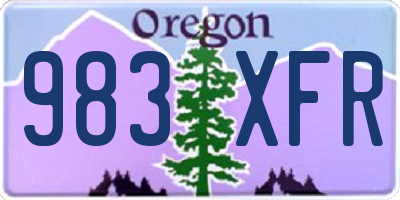 OR license plate 983XFR
