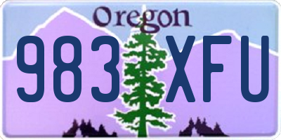 OR license plate 983XFU