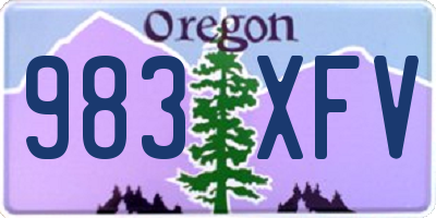 OR license plate 983XFV