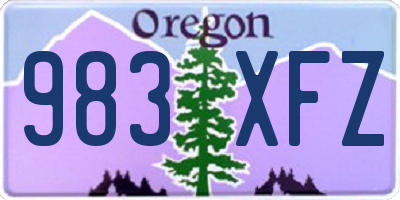 OR license plate 983XFZ