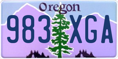 OR license plate 983XGA