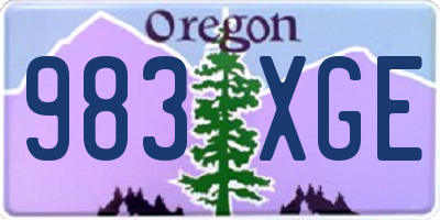 OR license plate 983XGE