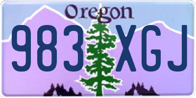 OR license plate 983XGJ
